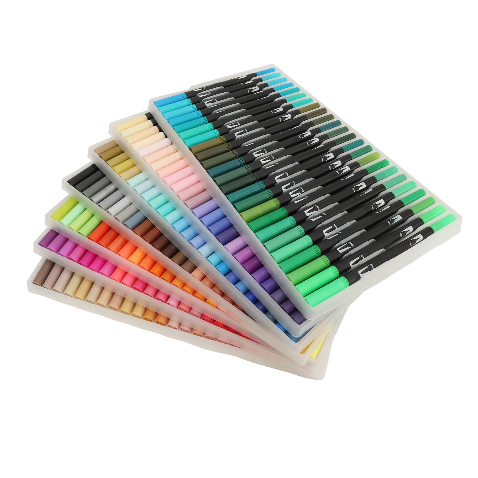 CHICIRIS Pennarelli Ad Acquerello a Doppia Spazzola da 168 Colori per Disegnare, Dipingere, Colorare, Scrivere, Ecologici con Punte Fini, Uso Versatile per Adulti e Bambini