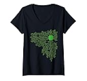 Women's Computer Chip CPU Core Heart - Funny Computer Geek V-Neck T-Shirt