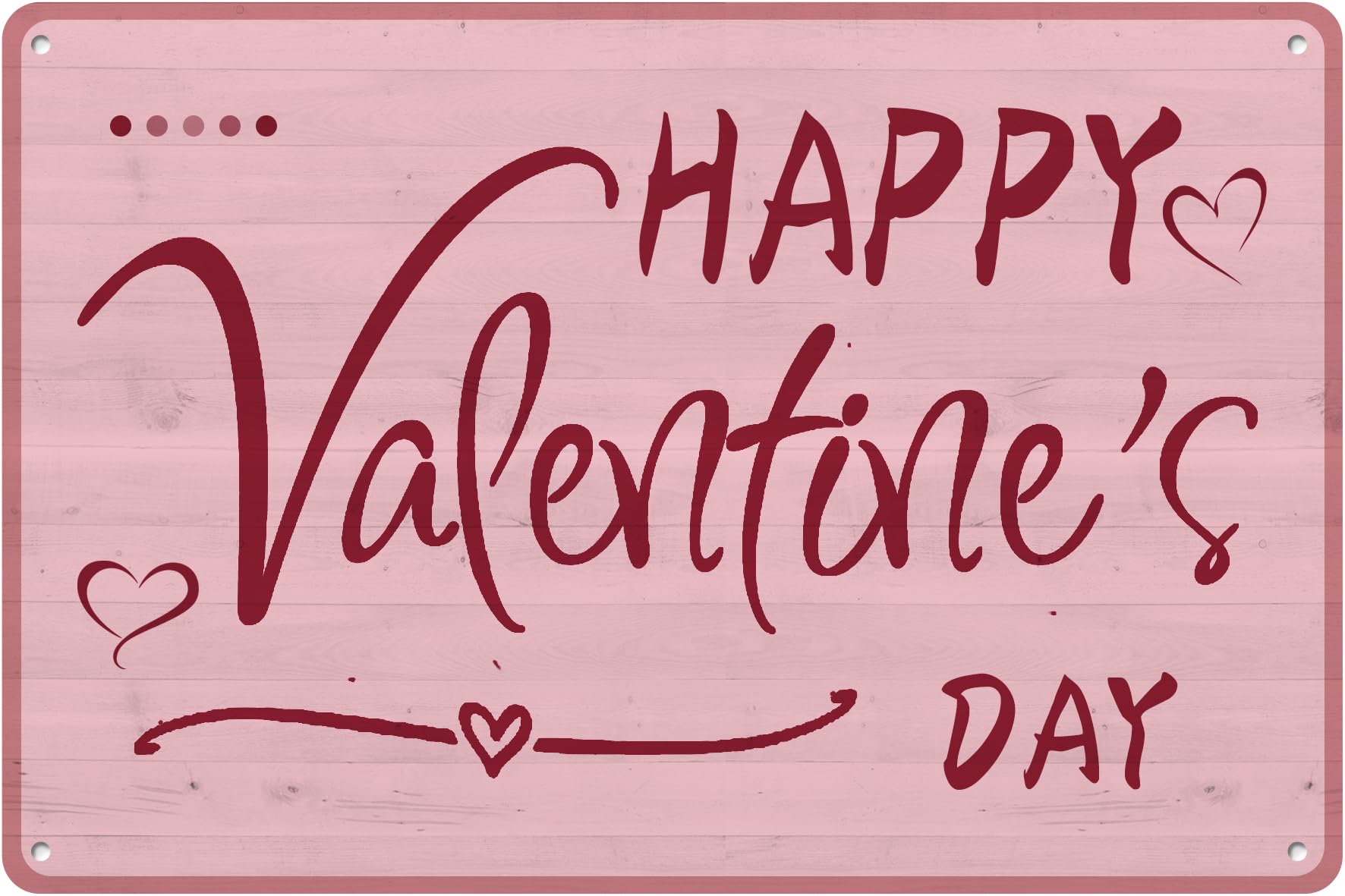 SMAZDFXX Happy Valentine's Day Tin Sign a Wonderful Blessing A Lover's Nostalgic Warmth Valentine's Day Metal Signs Wall Decor Poster For Home Bedroom Yard Kitchen 12"x16"