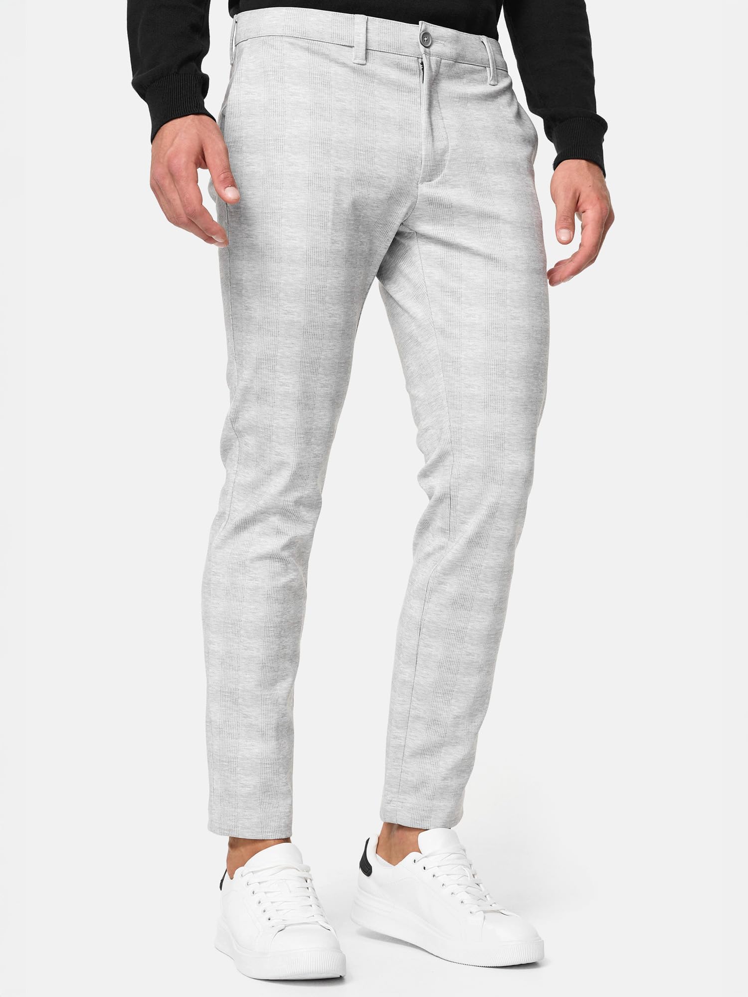 Indicode Herren Rodekro Performance Pants | Chinohose Herrenhose Super Stretch Stoffhose Bequeme Business Hose für Männer