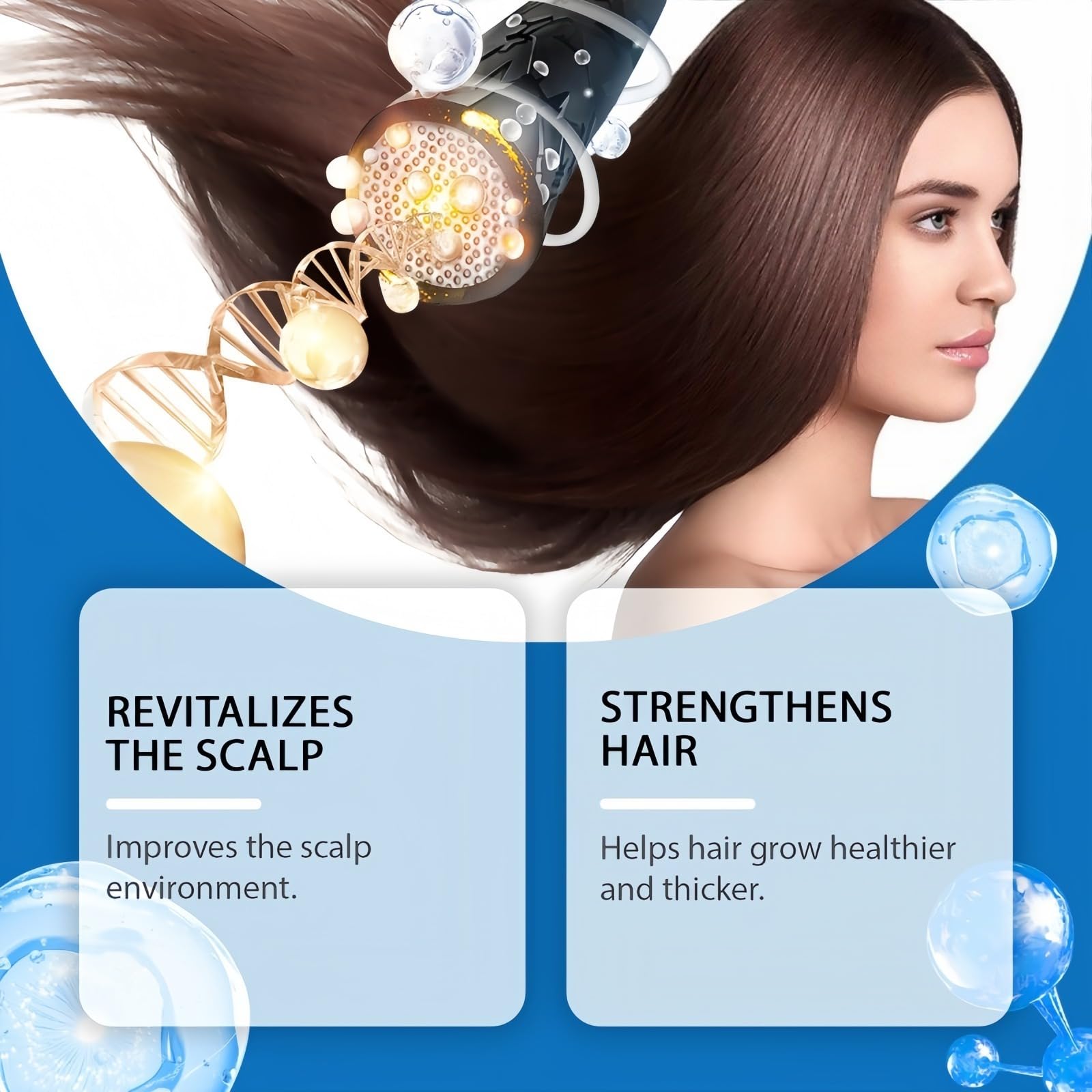 Haarwachstumsserum, mit Roll-On-Roller, Haarpflegeessenz für Männer & Frauen, Verdickung und Stärkung, für dickes Haar