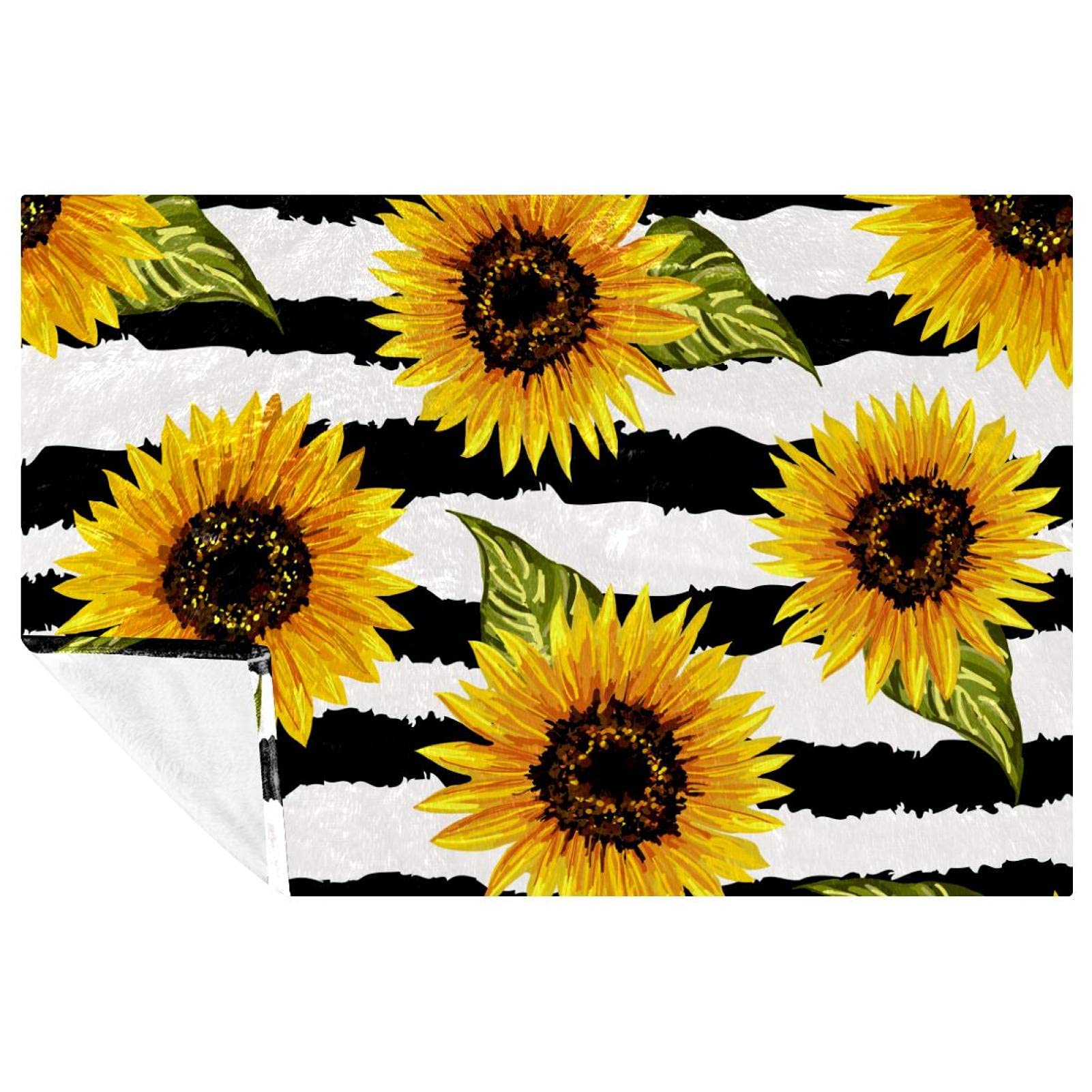 Couverture chaude tournesols pour pique-nique, camping et plage