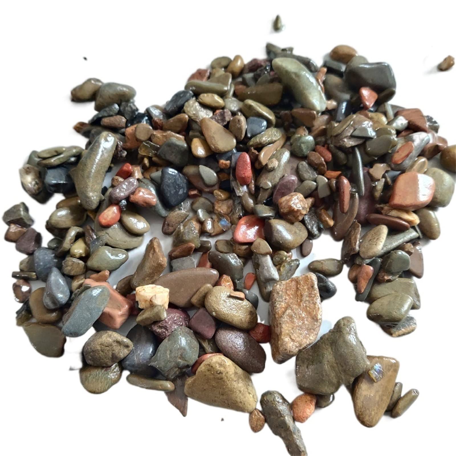 Sustrato de Acuario de Arena de Flujo Natural de 100g, Piedras pequeñas Decorativas for paisajismo, pecera, decoración de Acuario, Piedra Inicio Colecciones (Color : 5-30mm)