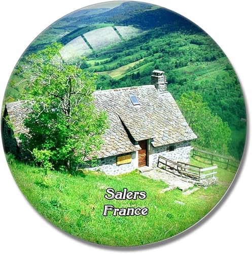 Salers France Les Burons - Imán para nevera en 3D (cristal, imán para pizarra blanca)