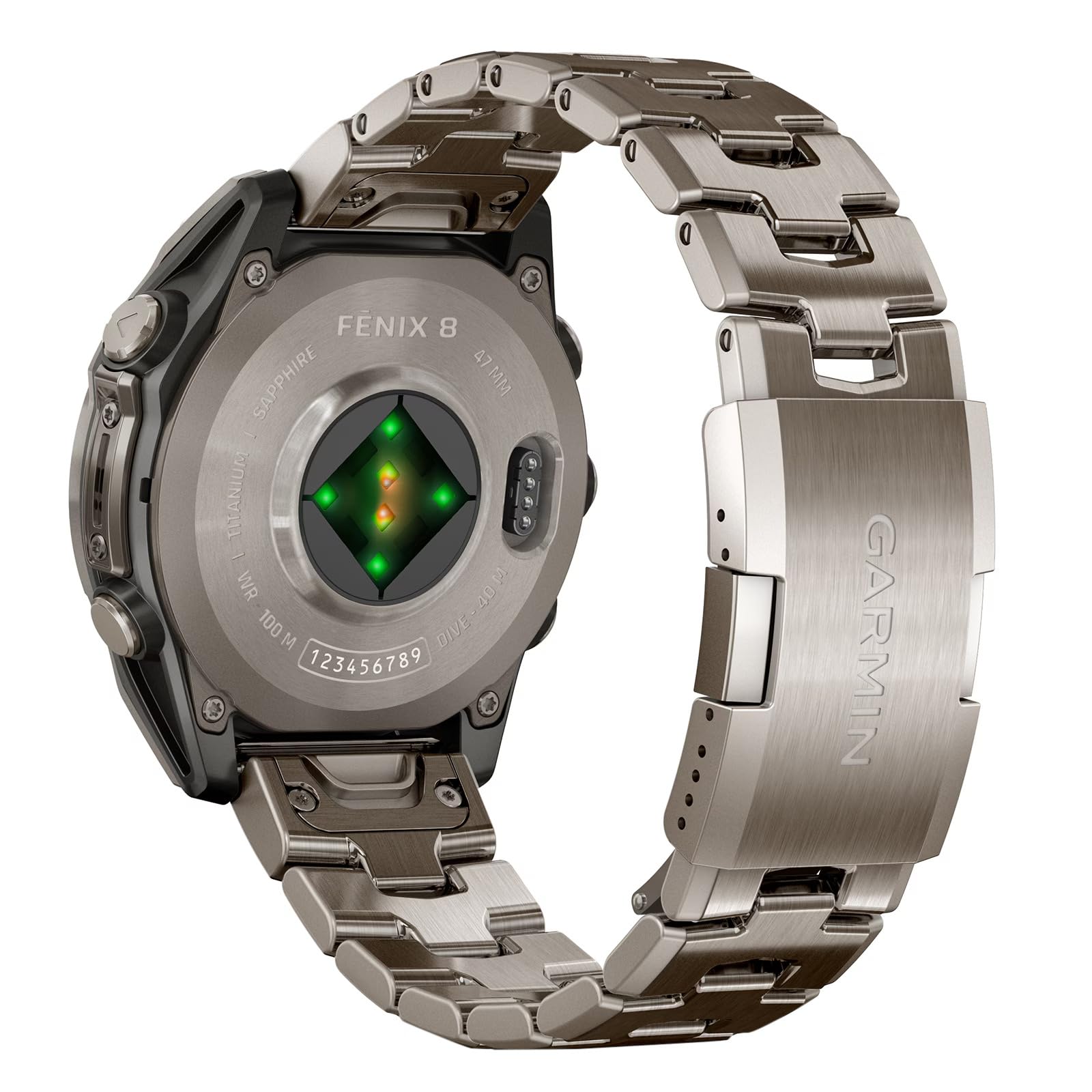 Garmin Fenix 8-47 mm, AMOLED, Zafiro Desnudo Titanio, Grafito y Banda de Silicona de Grafito