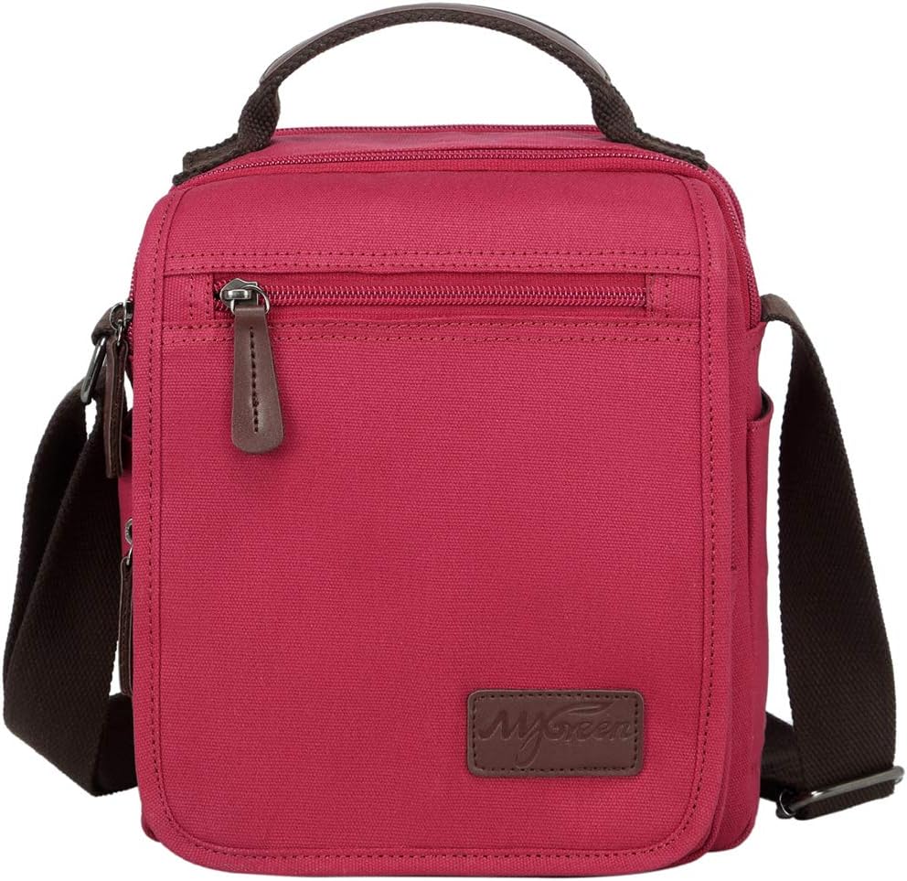 mygreen Small Canvas Crossbody Shoulder Bag Messenger Bag Work Bag | Work Bag