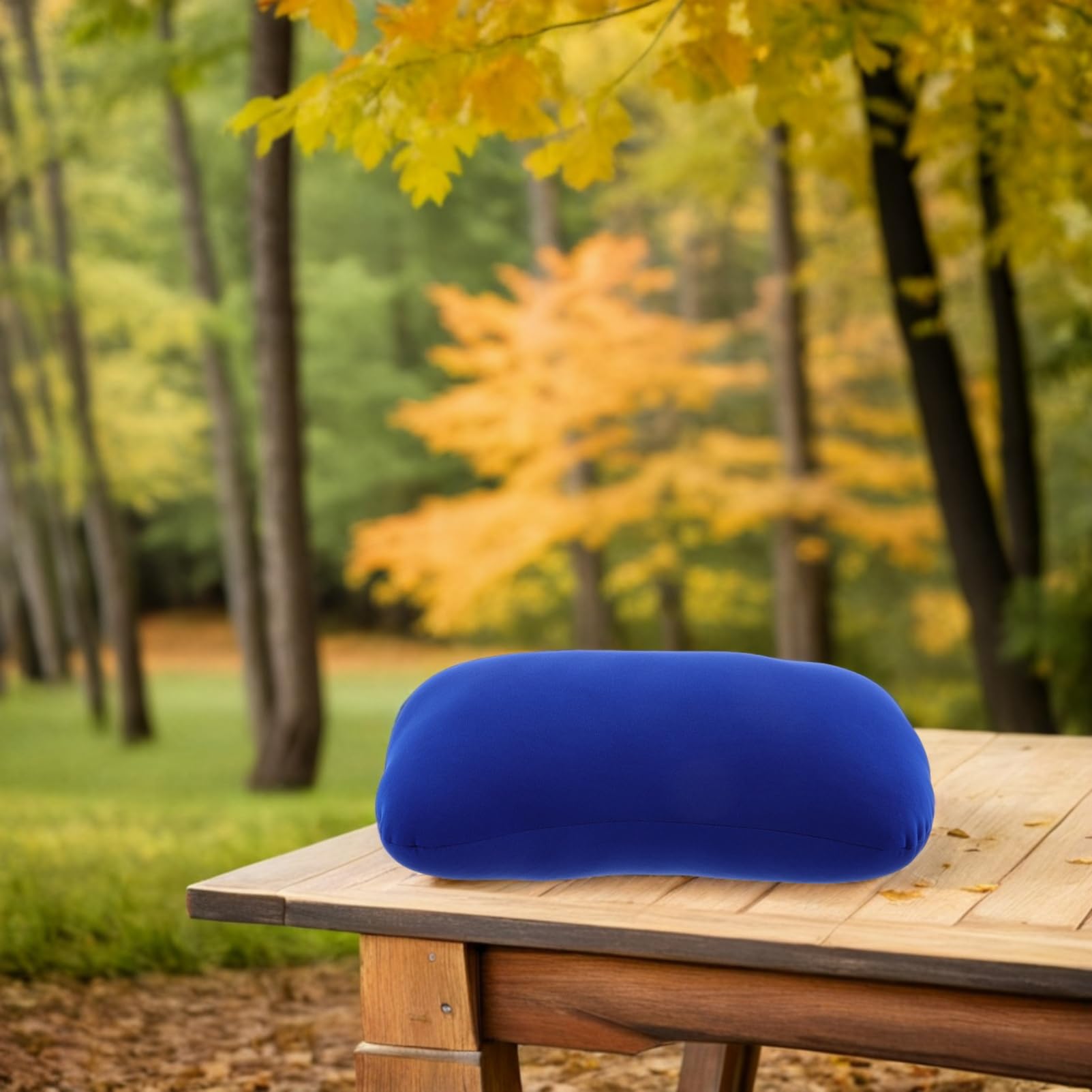 Almohada de Viaje Compacta Diseño Multifuncional de Espuma y Partículas en Forma de Hueso, Portátil y Lavable para Cuello y Lumbar en Actividades al Aire Libre