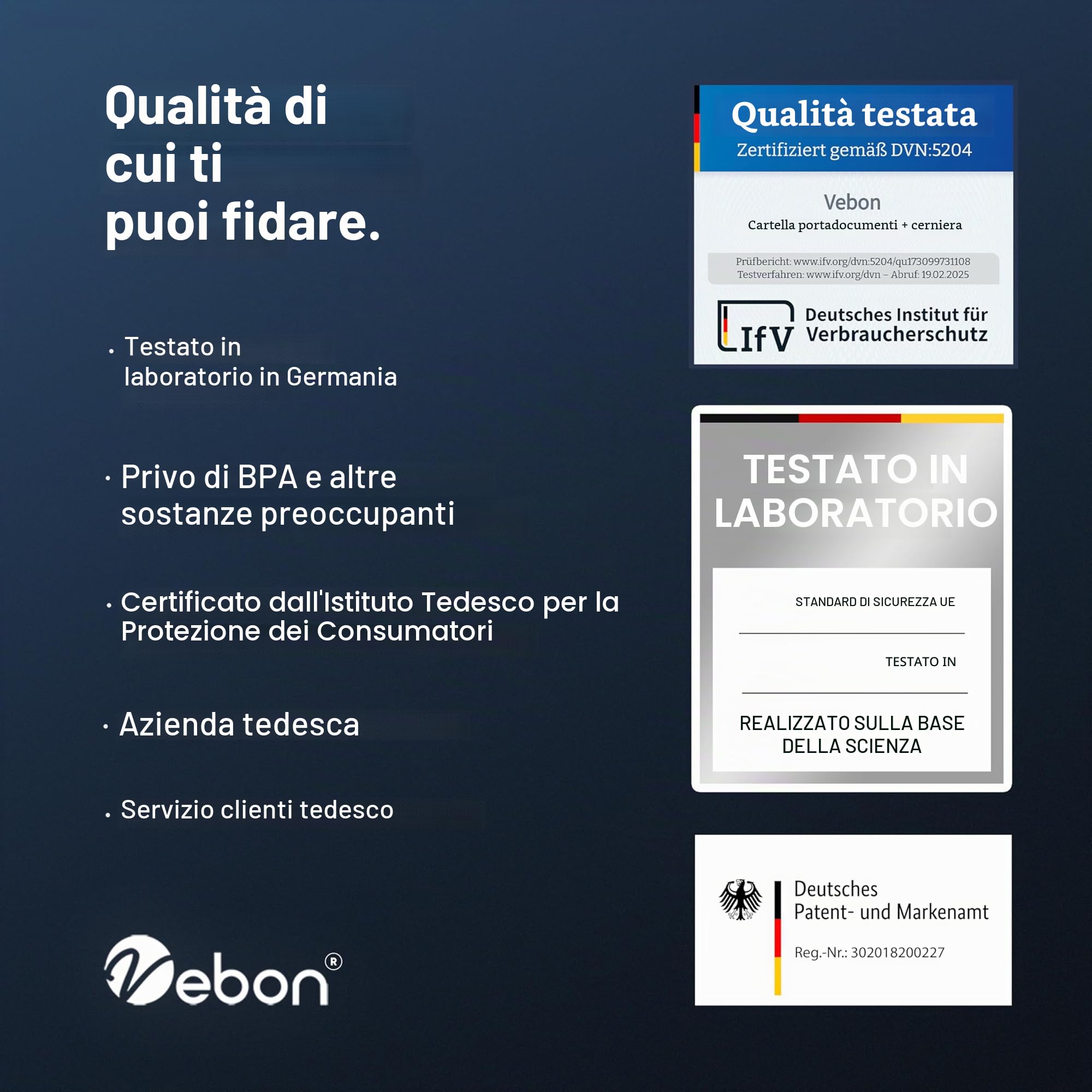 Vebon Cartella A4 grande Roma doppia cerniera portacarte borsa laptop pelle sintetica blu zaffiro 34 x 28 x 3 cm