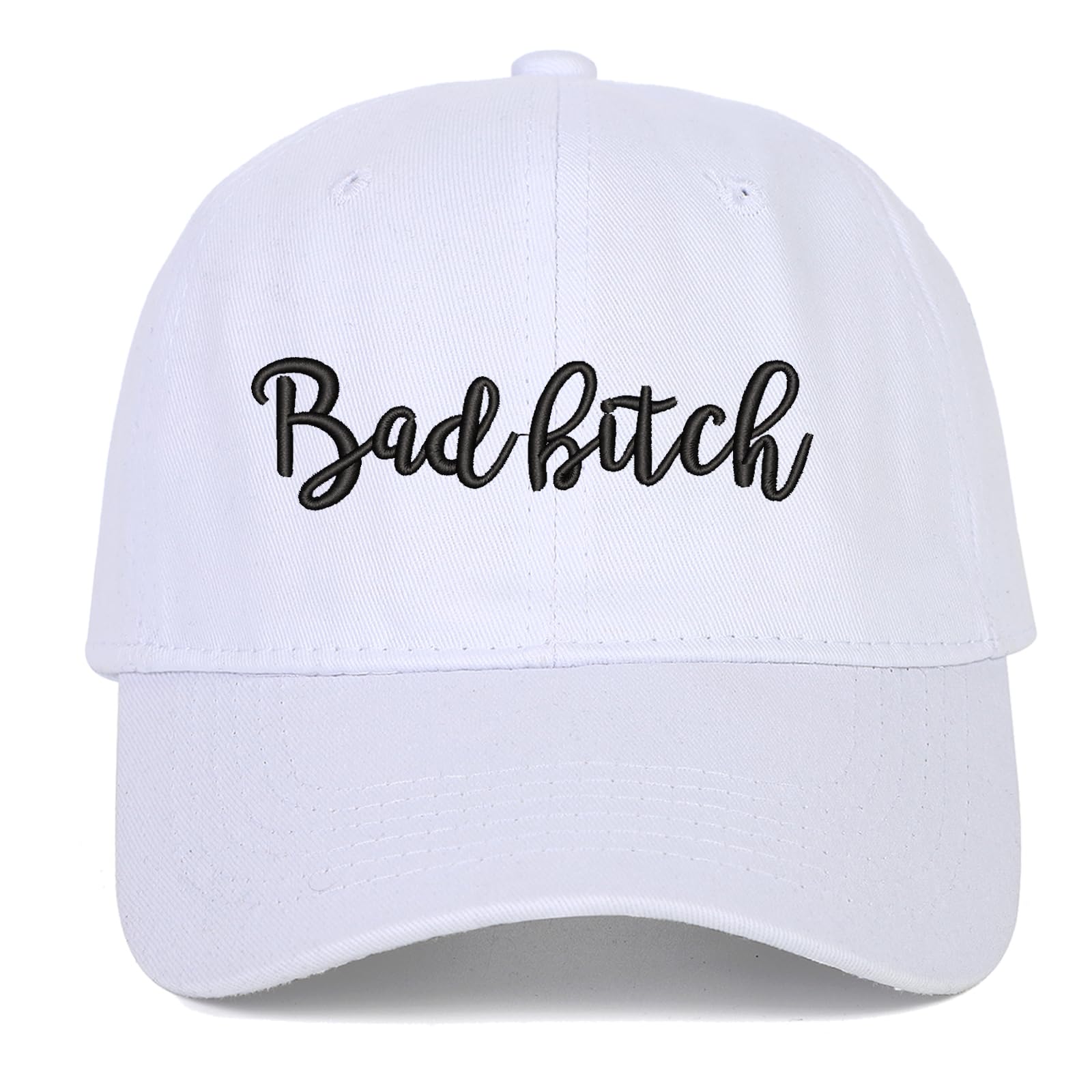 JIAHUAWomen Adjustable Bad Bitch Baseball Cap Headdress Cotton Dad Cap Hip-Hop Gift Hat