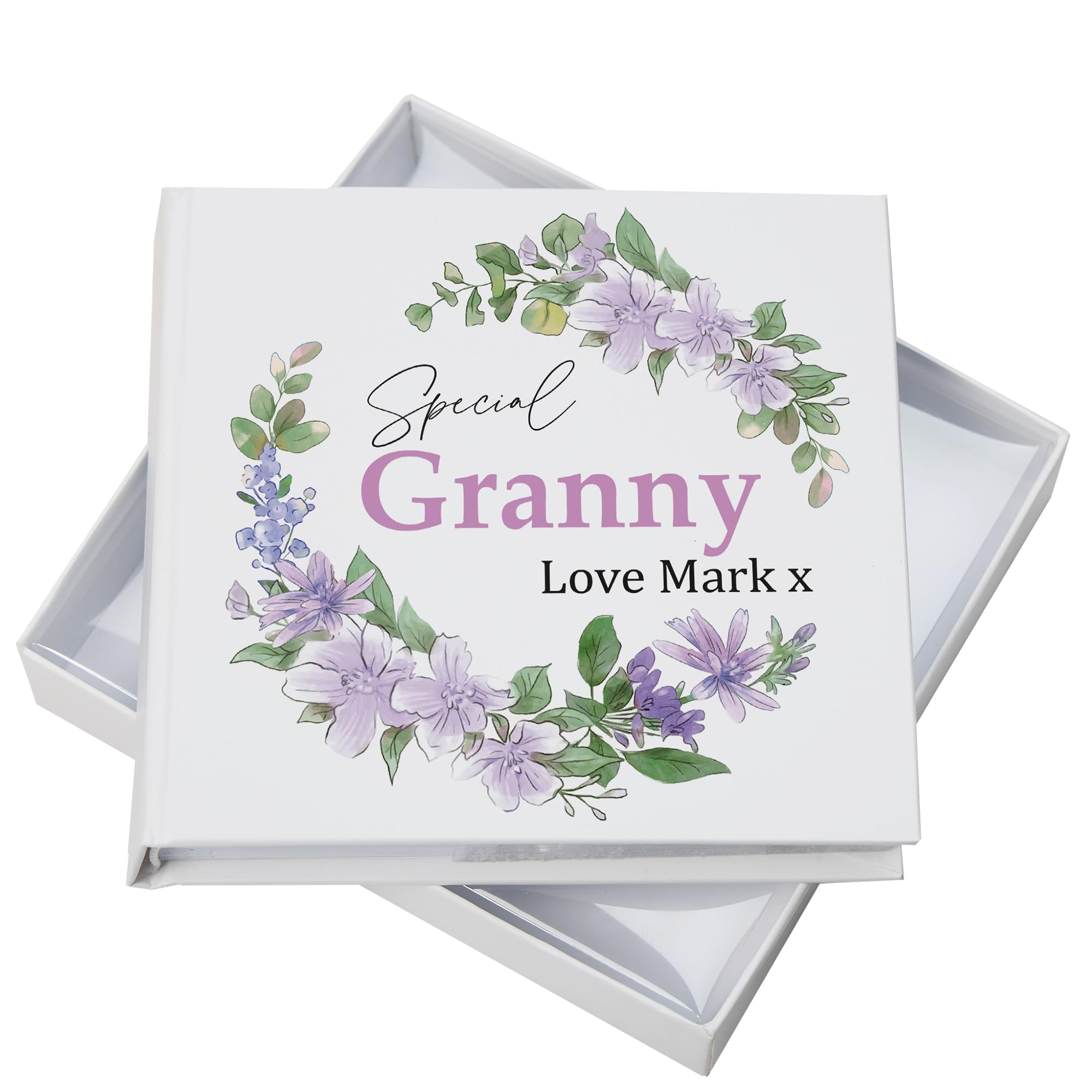 Ukgiftstoreonline White Personalised Special Granny Photo Album