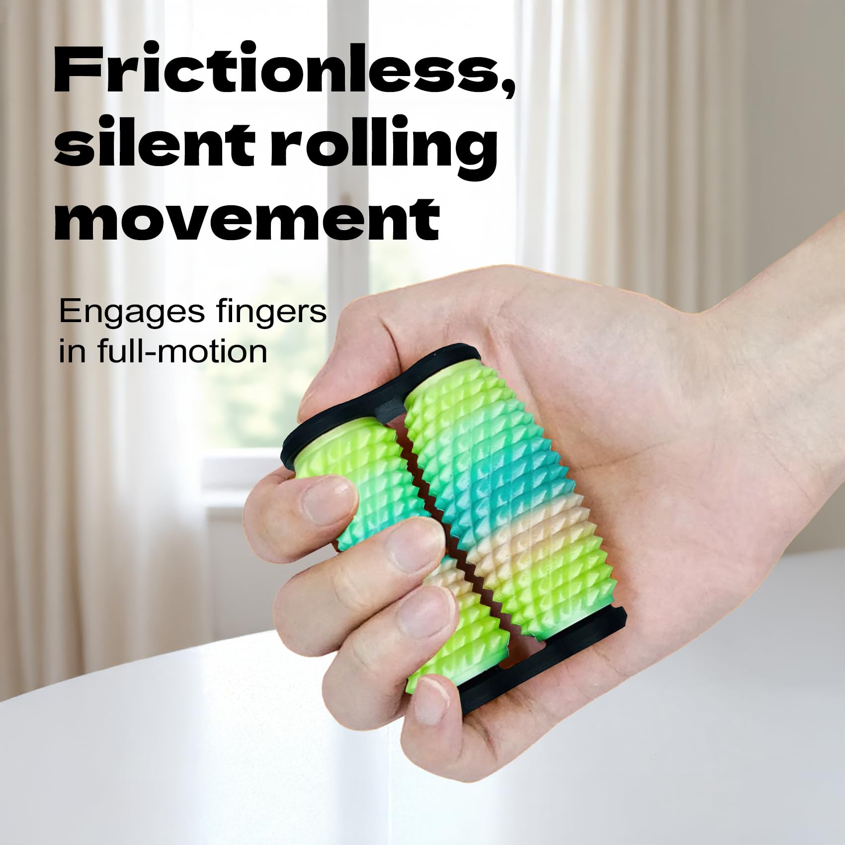 Handheld Fidget Toy with Tactile Spikes for Adults, Help Relieve Stress, Anxiety, Tension, Promotes Focus, Promotes Focus and Portable Design (): Green