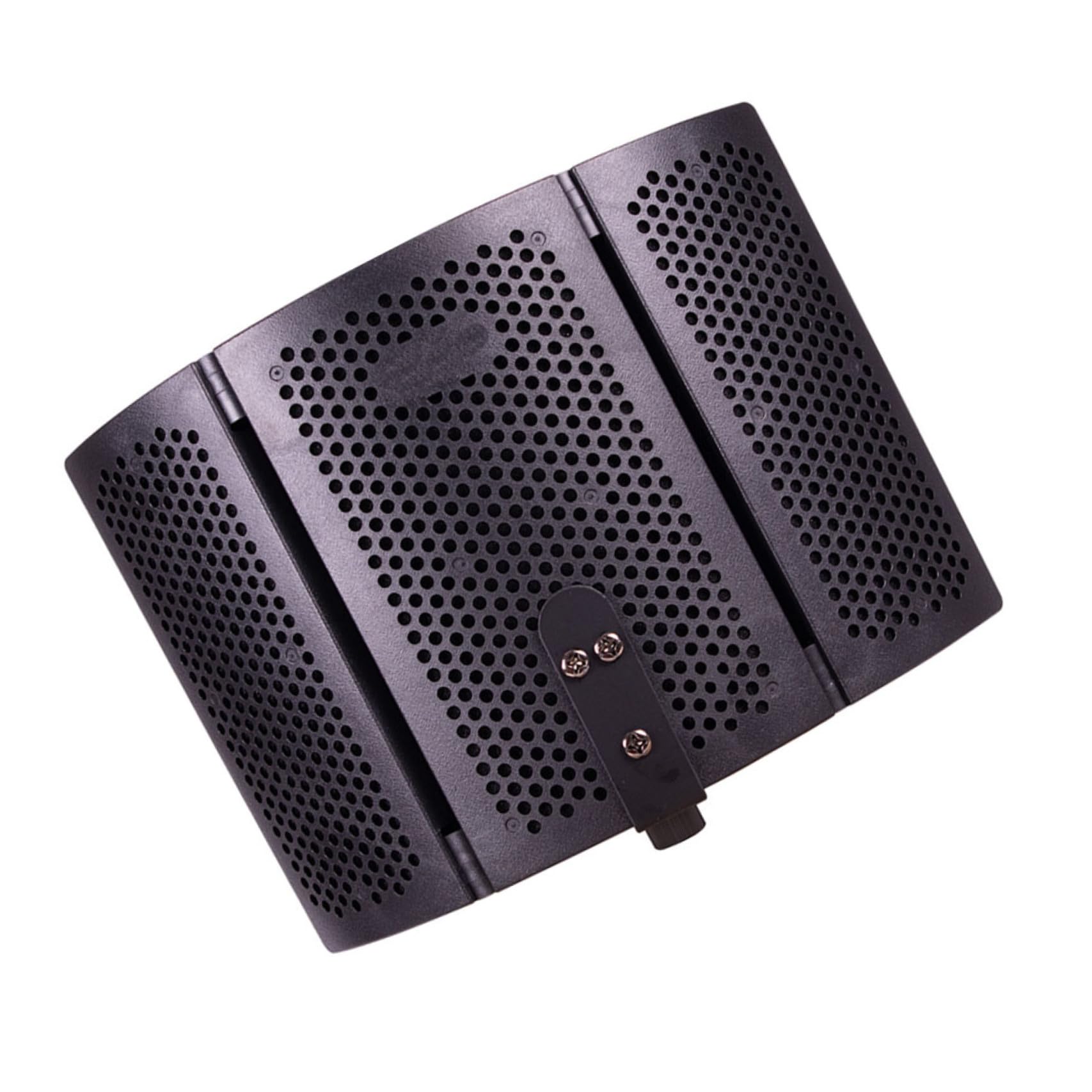 TOYANDONA Red Protector Antiviento para Micrófono Plegable, Filtro Absorbente de Sonido para Estudio de Grabación, Accesorio Acústico Compatible Micrófonos Estándar, Uso en Ktv