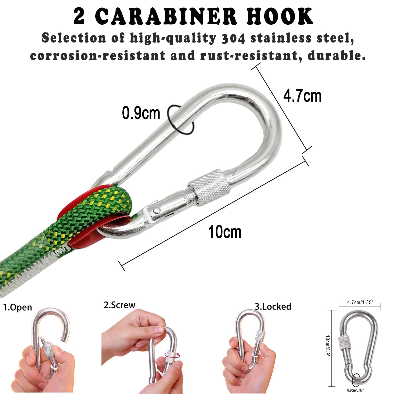 Corde de 10mm, Cordon Multi-Usage, Corde Résistante pour l'extérieur et l'intérieur, Le Camping, la Randonnée, Le Bateau, la Pêche, Le Bricolage et Les Projets à Domicile (Vert, 20m)