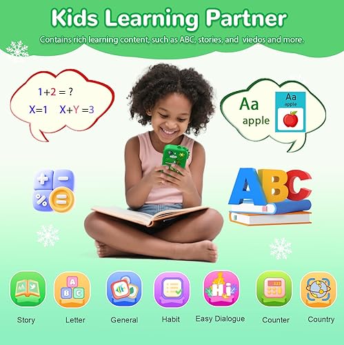 Miniatura 4 de Lapare Juguete de teléfono inteligente para niños, pantalla táctil de 2.8 pulgadas con doble cámara, juego, reproductor de música y más aplicación