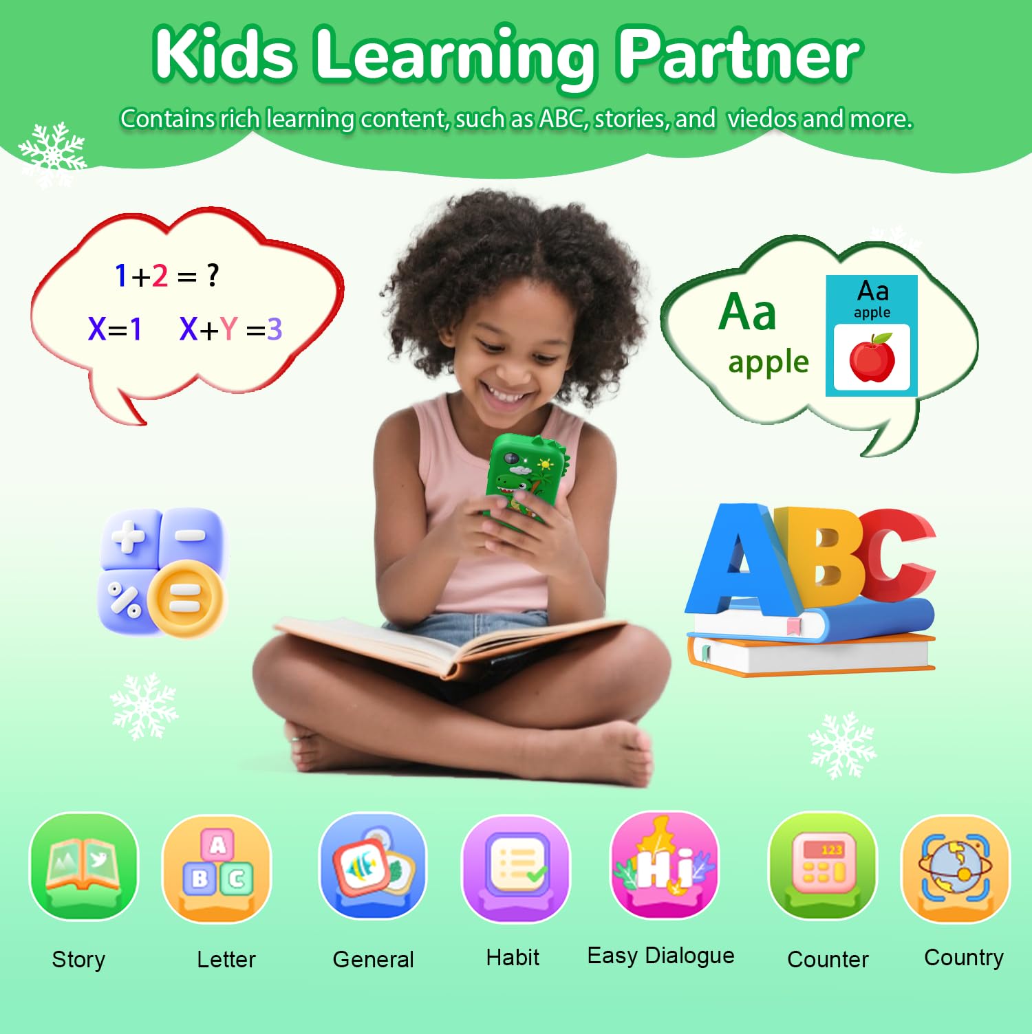 Lapare Kids Smart Phone Toy for Boys, 2.8" Touchscreen Cell Phone Toy with Dual Camera, Game, Music Player and More Learning APP, Perfect Christmas Birthday Gifts for Kids 3-10 Year Old (32GB)