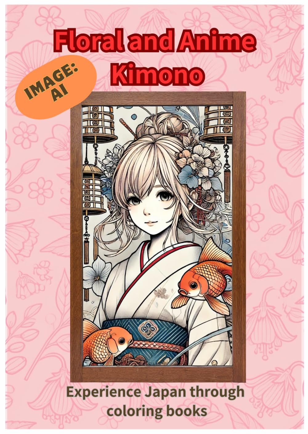 Flowers and Anime Kimono Four Seasons Emak: Experience Japan Through Coloring