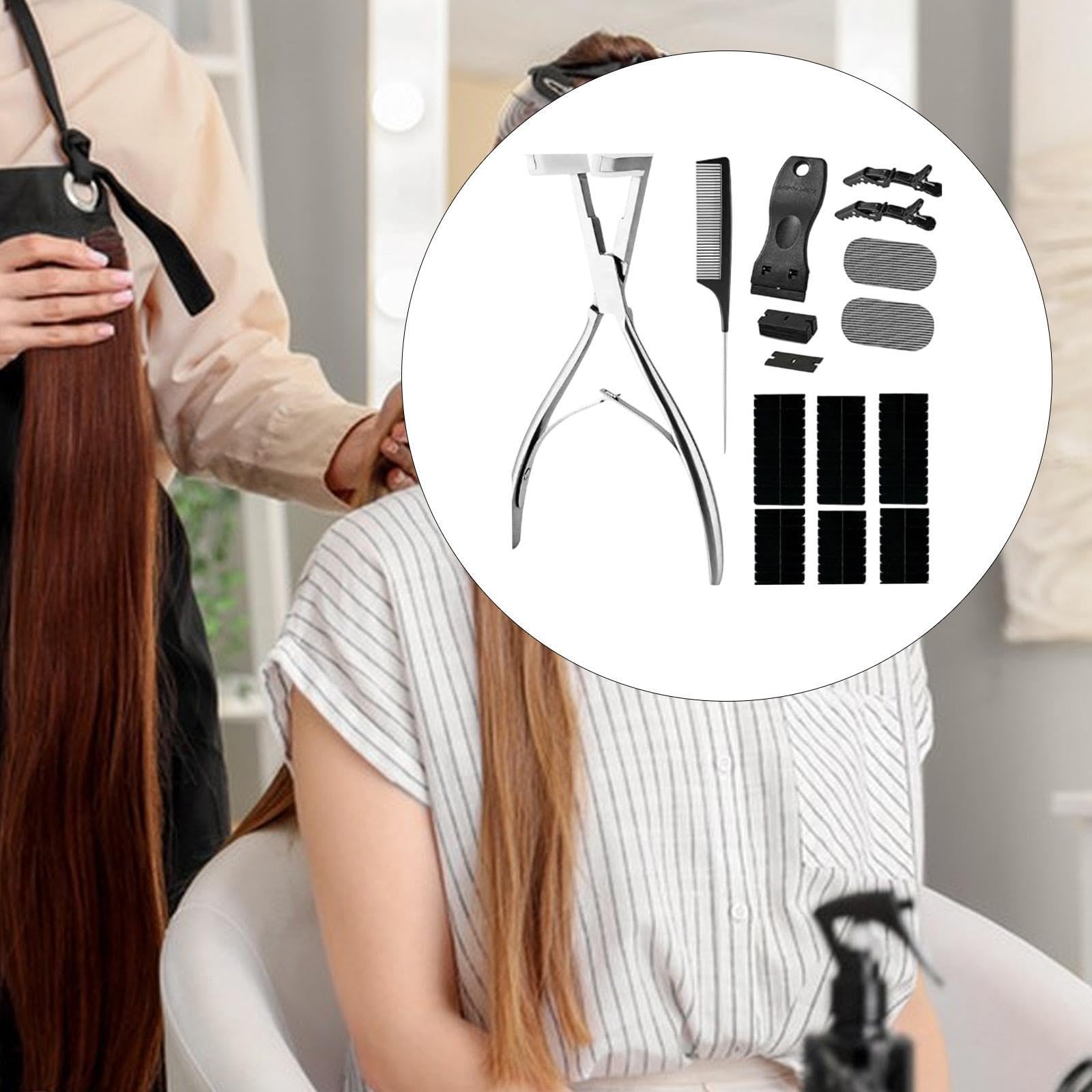 Kit di Strumenti per Extension per Capelli. Pinze Sigillanti Comode per Extension.