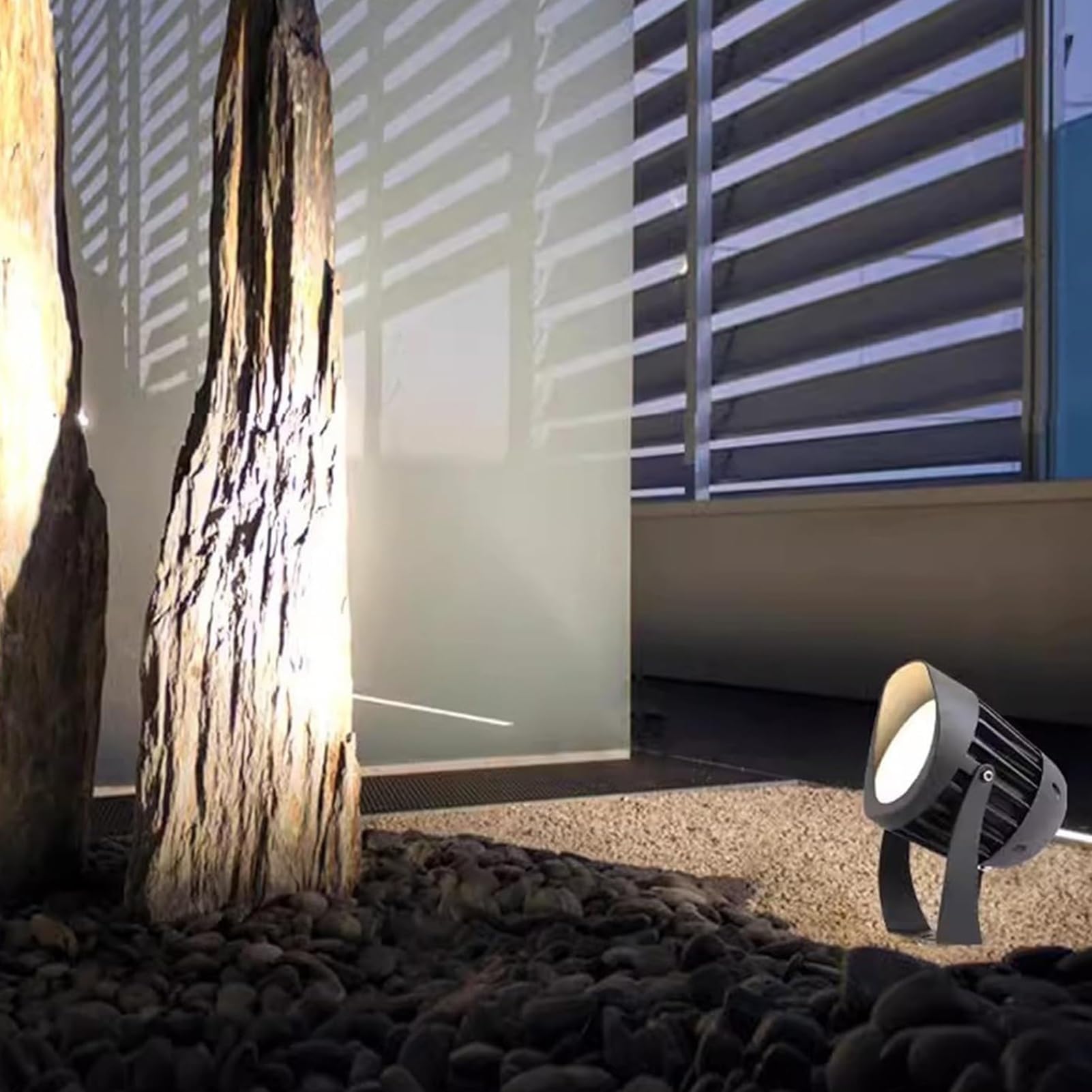 Luces LED De Paisaje For El Suelo: Luz COB Enterrada For Exteriores, Foco LED De Jardín AC220V, Focos Ajustables Impermeables IP65(White Light,30w)