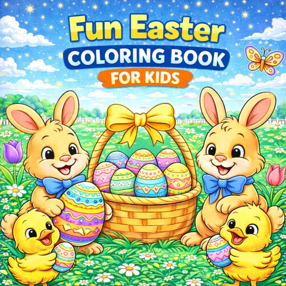 Fun Easter COLORING BOOK FOR KIDS