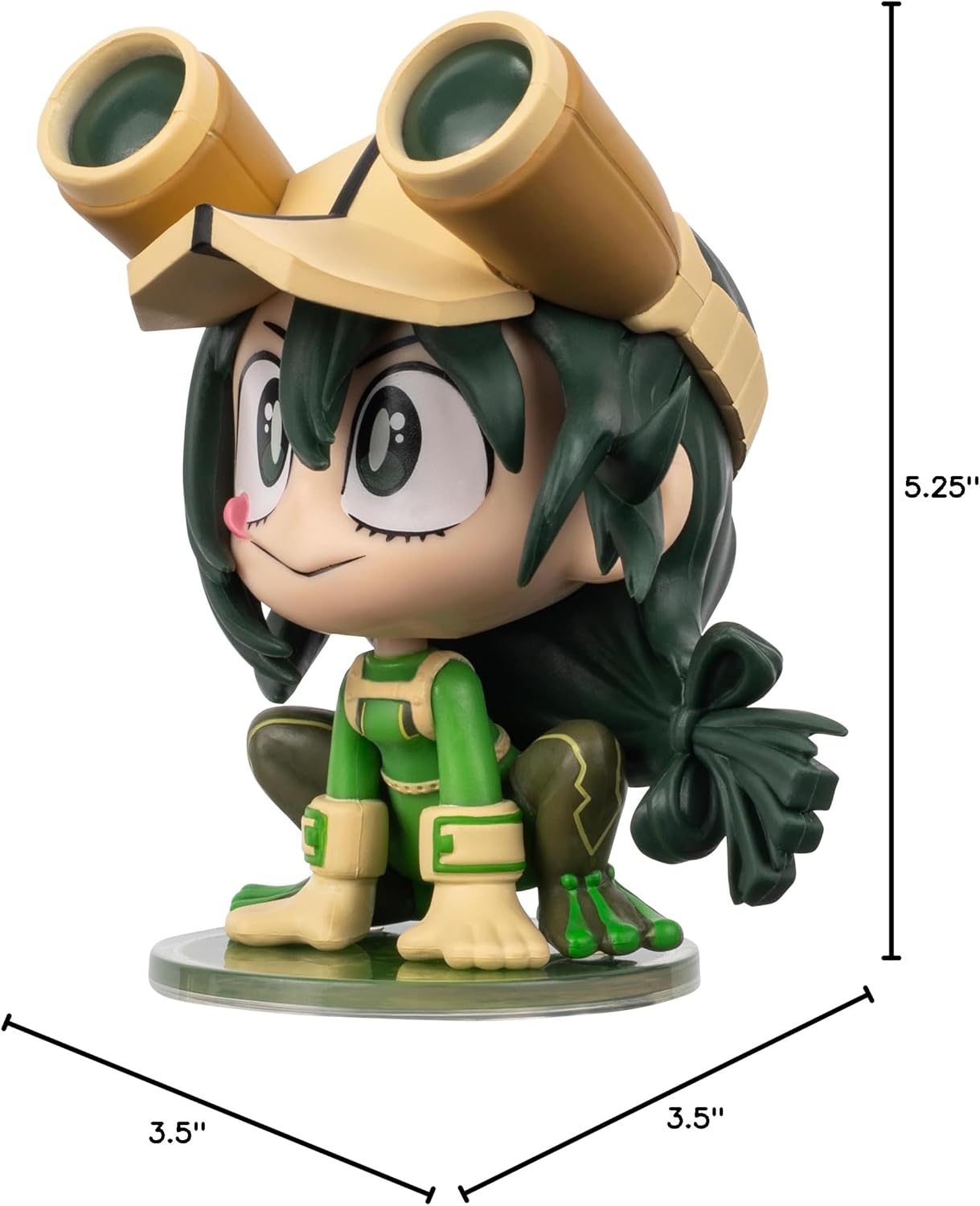 Total Anime Tsuyu Asui (Kawaii) - 4-Inch Scale Articulated Mini-Figure with Display Base