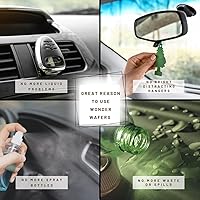 Vista 5 de Wonder Wafers - 250 unidades de ambientadores de uso profesional para automóviles y camiones, aroma a cuero nuevo sin envoltura