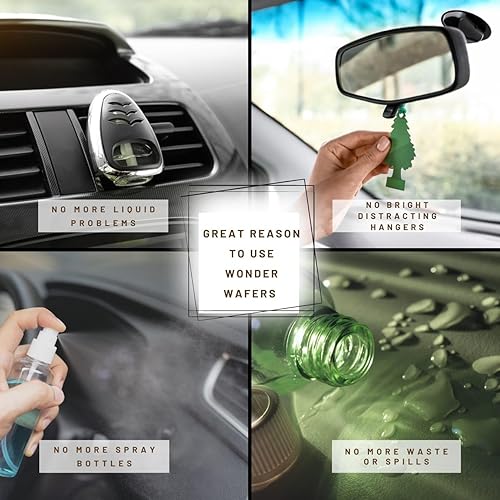 Miniatura 5 de Wonder Wafers - 250 unidades de ambientadores de uso profesional para automóviles y camiones, aroma a cuero nuevo sin envoltura