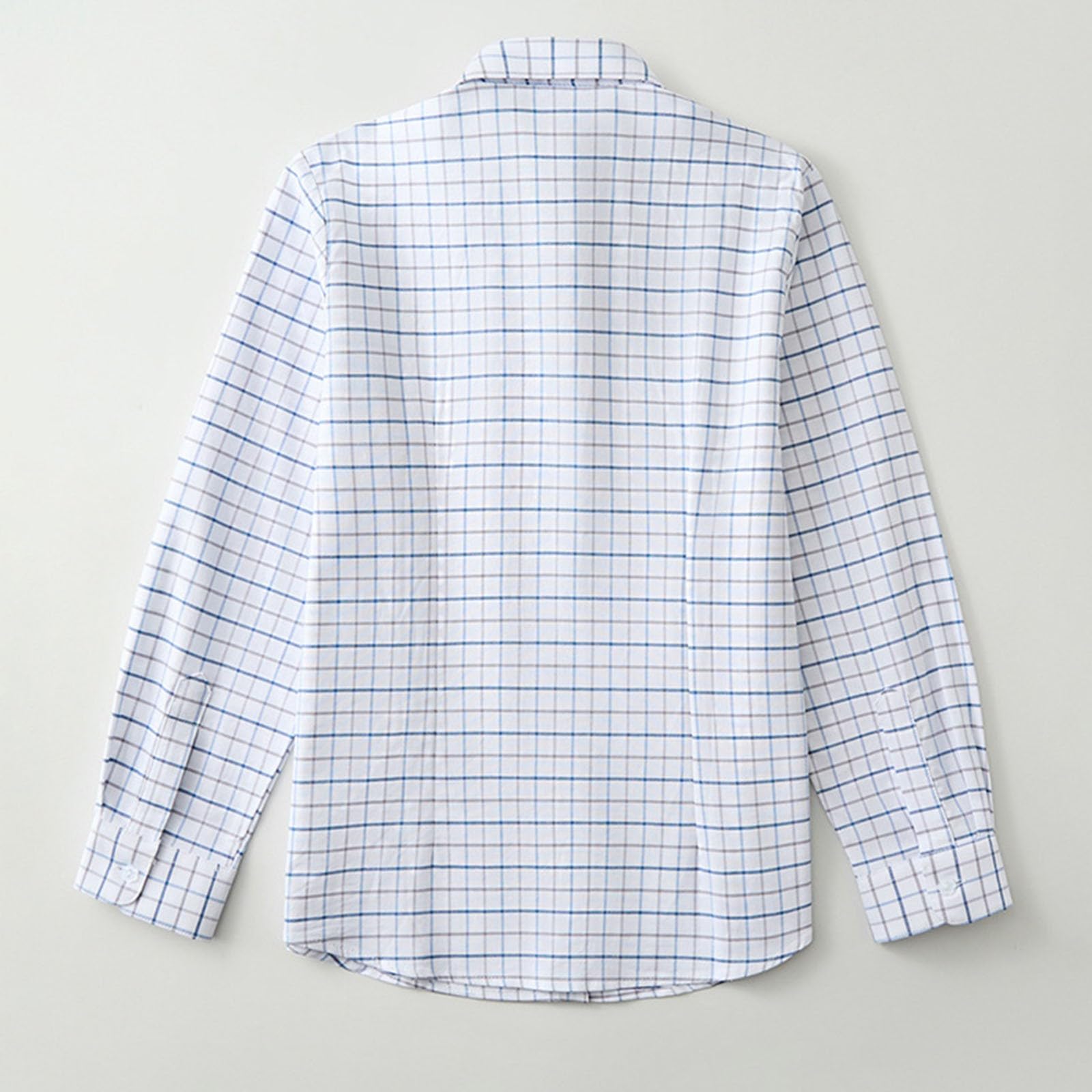 Camisa a cuadros de manga larga con botones para niñas, para la escuela, clásica, transpirable, suave, casual