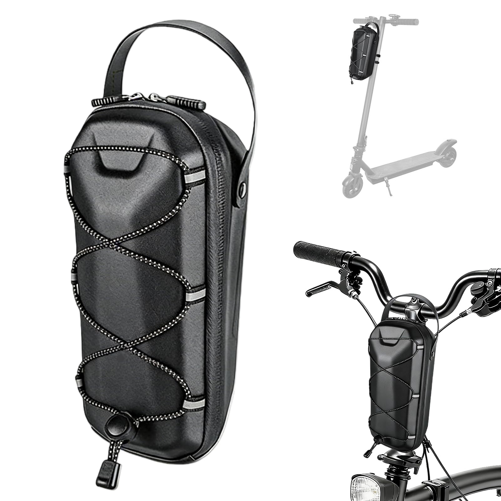 Borsa da manubrio impermeabile Escooter 3L E Scooter Borsa con Cordoncino elastico Multicolor Chiusura Rapida Portatile E Scooter, Borsa per Scooter Elettrico Xiaomi Mijia Sedway Ninebot