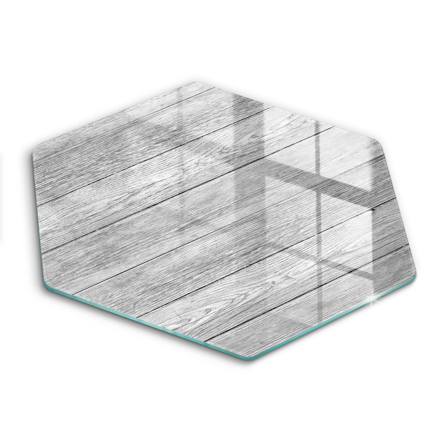 Planche à découper induction en verre résistant hectagonal