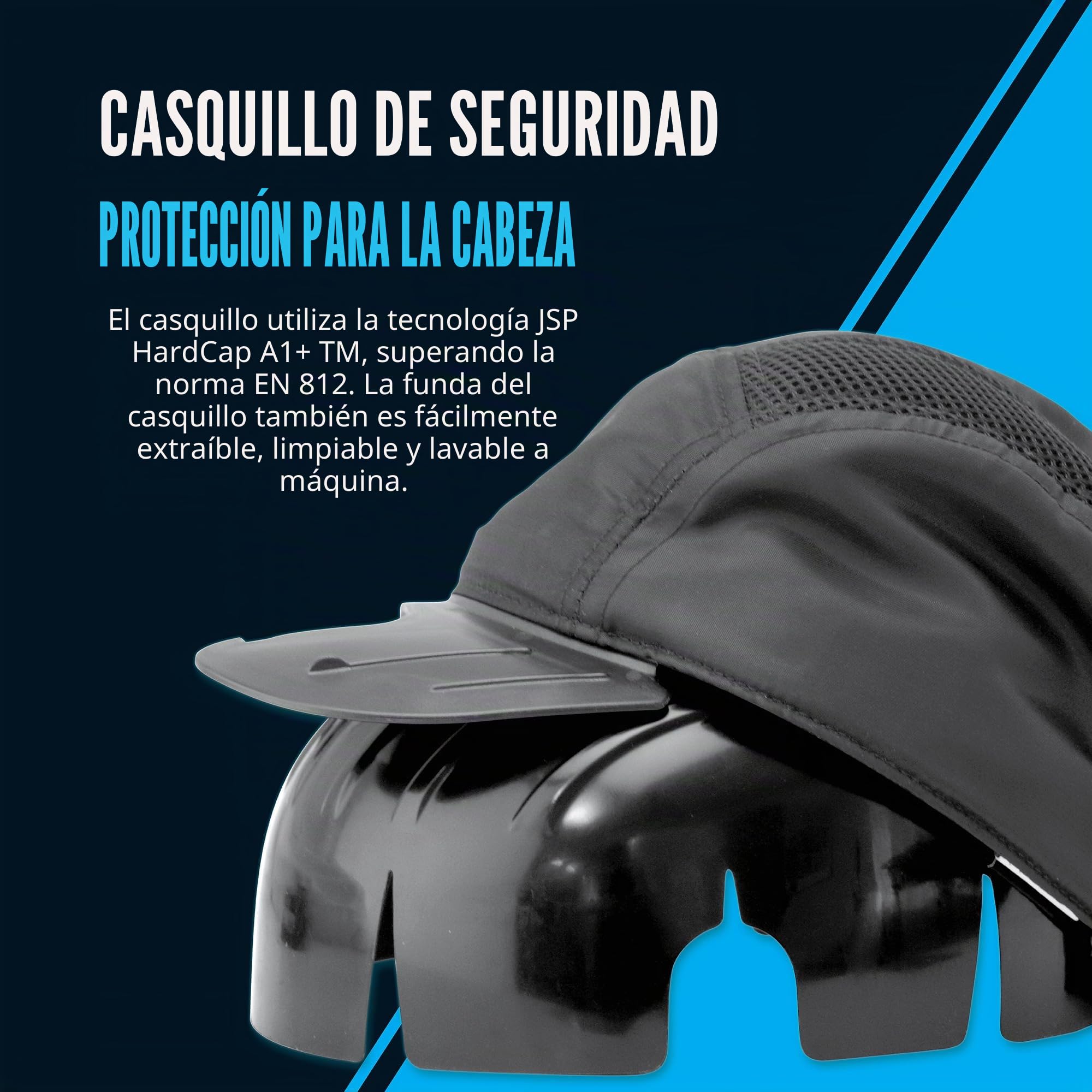 JSP PowerCap Active Respirador Motorizado con Gorra Antigolpes | Protección contra polvo y partículas. Batería 8 h y USB. TH1. Madera, bricolaje. EN 12941 & EN 812.