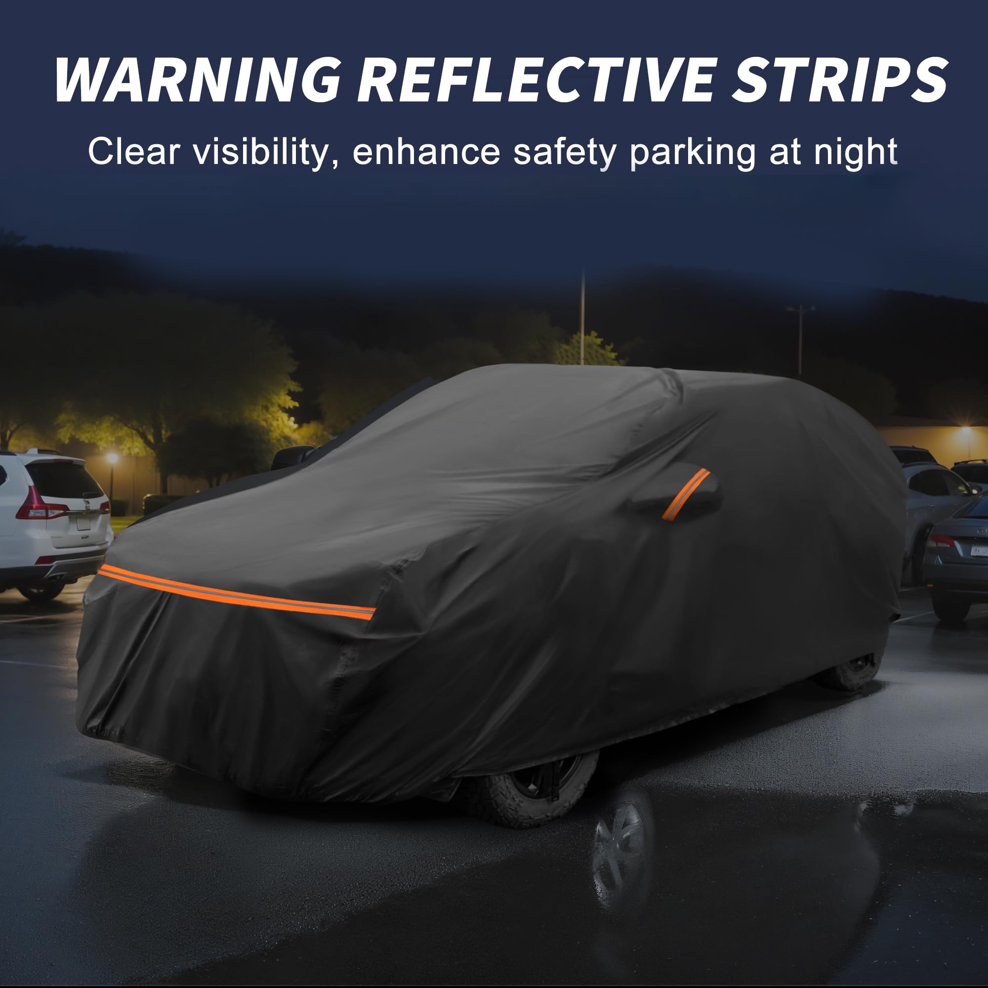 A ABSOPRO Housse De Voiture pour Audi Q2 09-24 1pc Étanche Coupe-Vent | Noir, PEVA, Coton Spunlace, Extérieur, Étanche, Coupe-Vent, Protection Solaire, Pluie, Neige