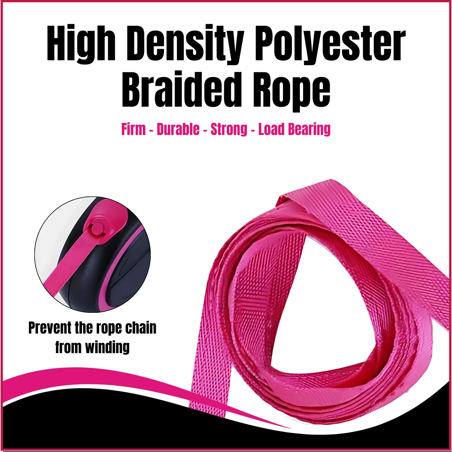 PetBuds Retractable Dog Lead, Heavy-Duty Extendable Leash for Small to Medium Dogs Strong Nylon Tape Ribbon - Image 4