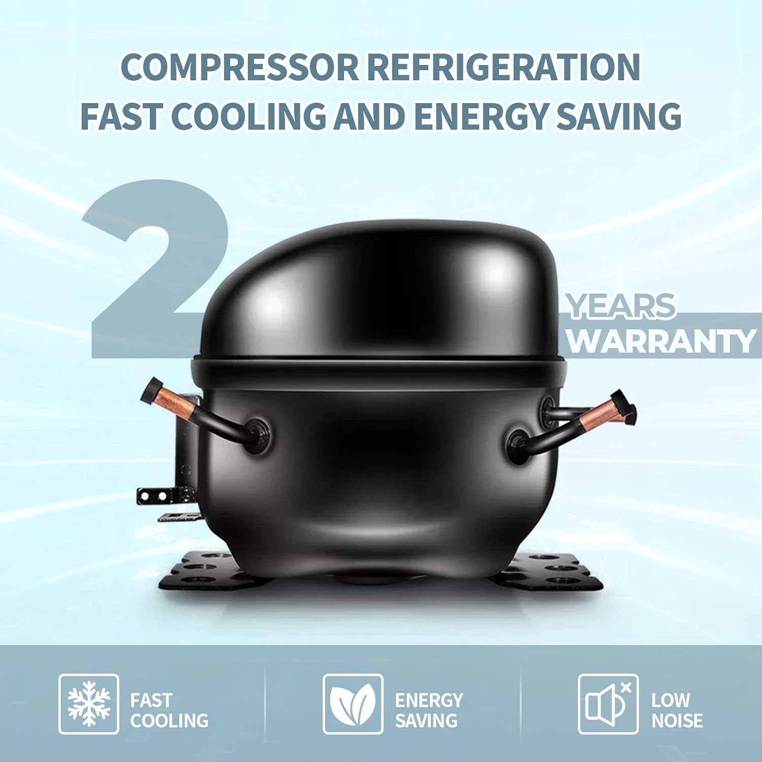 BougeRV 23 Quart 12V Portable Refrigerator Car Freezer Fridge with Compressor,12/24V DC 110~240 Volt AC,-7℉~50℉ for Truck Van RV Jeep Camper SUV Boat,Travel Camping Road Trips Tailgating : Automotive