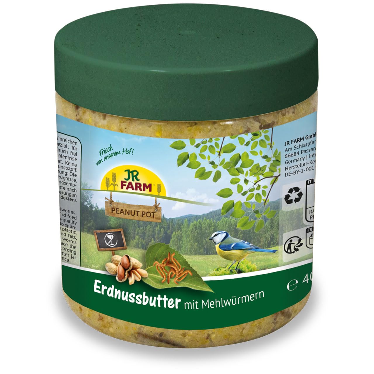 JR FARM Garden PPot Erdnussbutter Mehlwürmer 400g