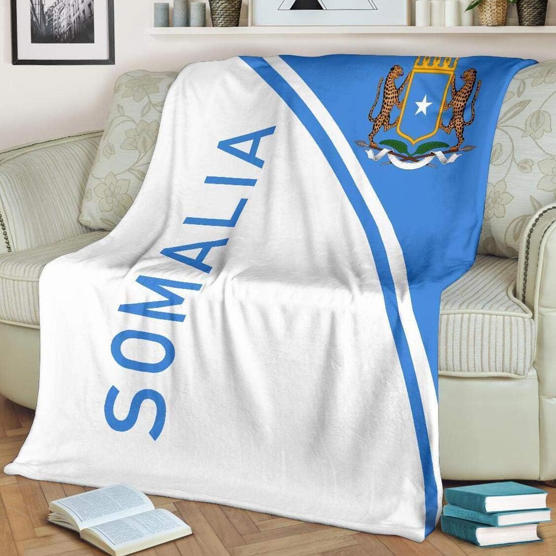 Somalia Premium Blanket Curve Version Blanket Sherpa Fleece Blanket Fuzzy Plush