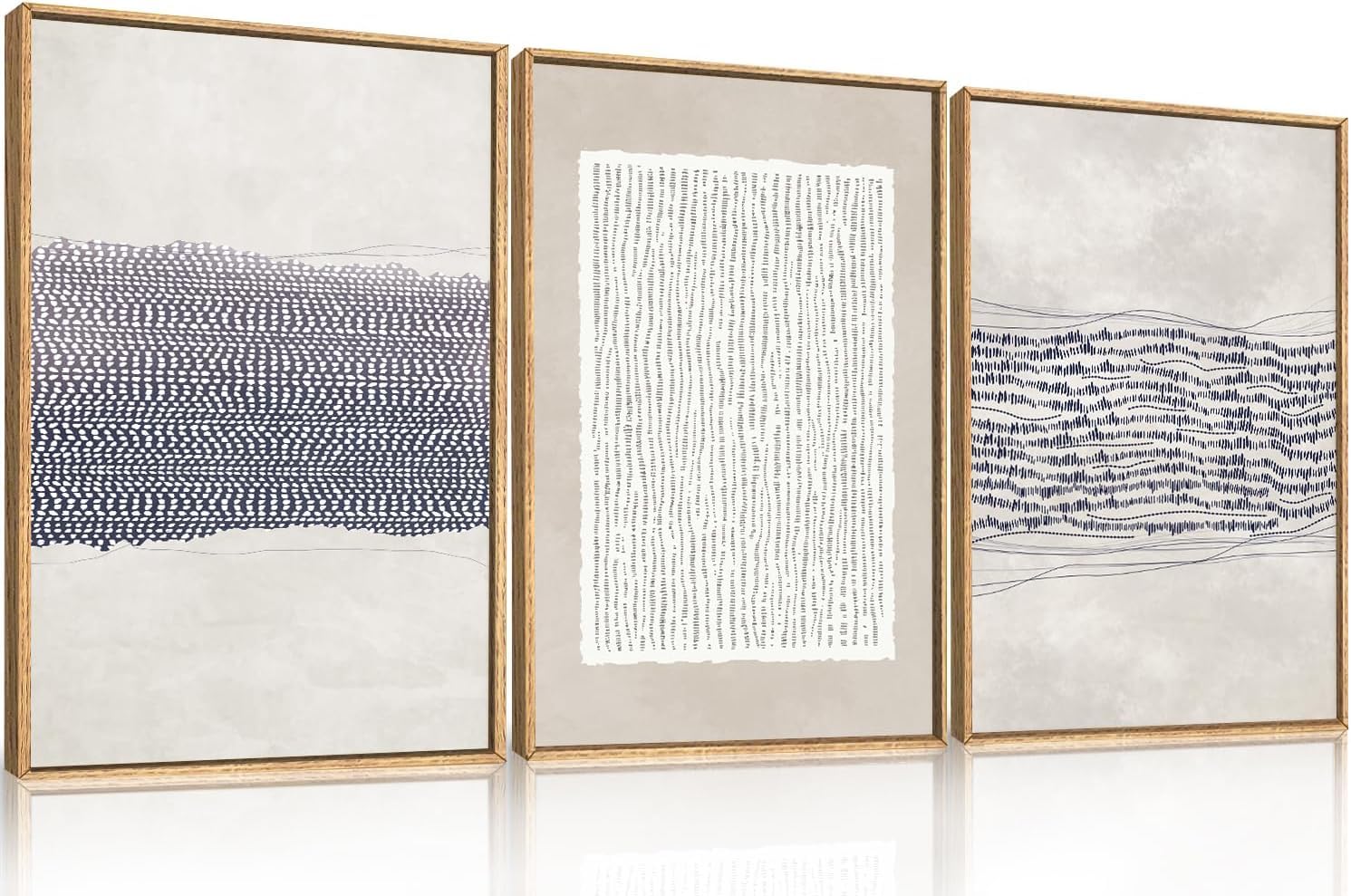 TOARTi Boho Framed Canvas Wall Art Prints,Set of 3 Mid Century Modern Wall Decor,Nature Plants Desert Sun Art Paintings,Bohemian Artwork for Living Room,Bedroom,Dining Room,Office - 16x24inchx3 — view 55