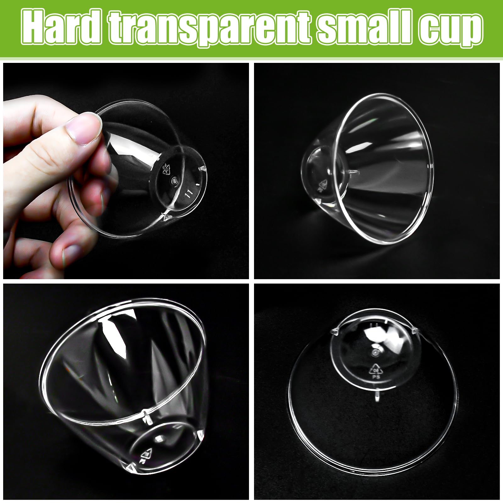 Bicchierini Dessert Plastica 60ml - 100 Pezzi Trasparenti - Riutilizzabili Per Gelati, Mousse, Feste - Impilabili - Foto 9