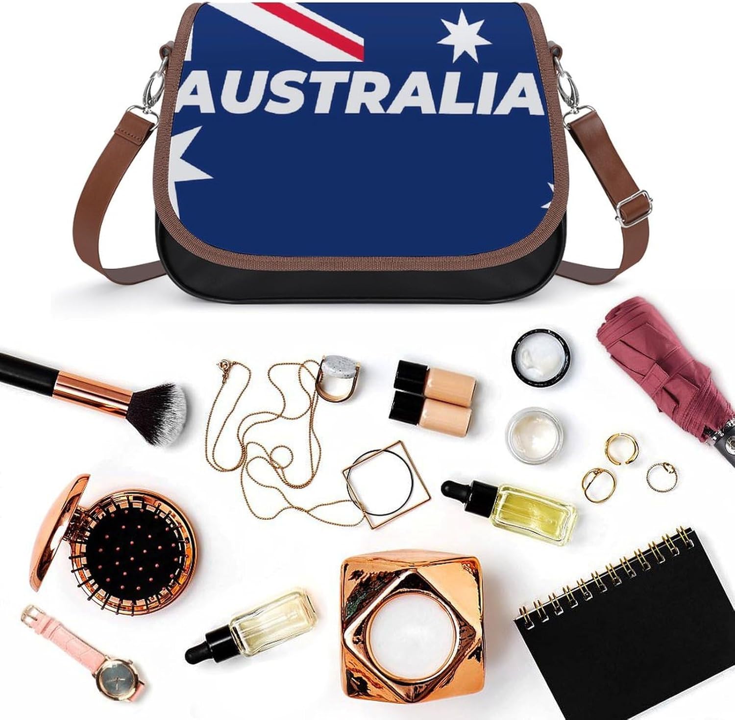Australia Australian Flag Women Crossbody Purse Leather Messenger Bag Handbags Shoulder Strap Bags