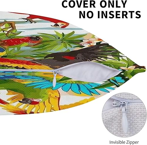 Miniatura 5 de Fundas de almohada de lino y algodón de 18 x 18 pulgadas, fundas de cojín cuadradas para sofá cama