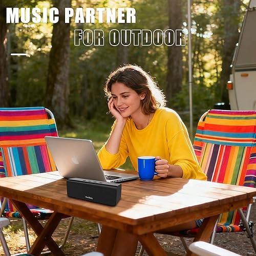 Miniatura 8 de Altavoz Bluetooth, altavoz MusiBaby M71, altavoces portátiles impermeables IPX5 con sonido estéreo, doble emparejamiento, tiempo de reproducción de