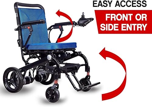 Miniatura 3 de MaritSA Silla de ruedas eléctrica plegable y ligera, inteligente, tamaño de viaje, pesa solo 40 libras, servicio desde Estados Unidos, batería