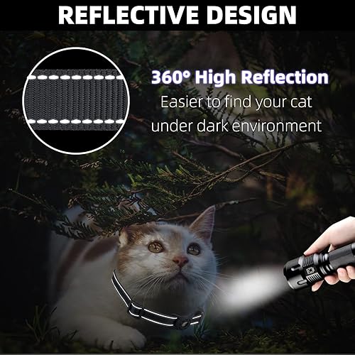 Miniatura 101 de Collar reflectante AirTag para perro, compatible con Apple AirTag, collar de nailon para cachorros y gatos con soporte de silicona AirTag