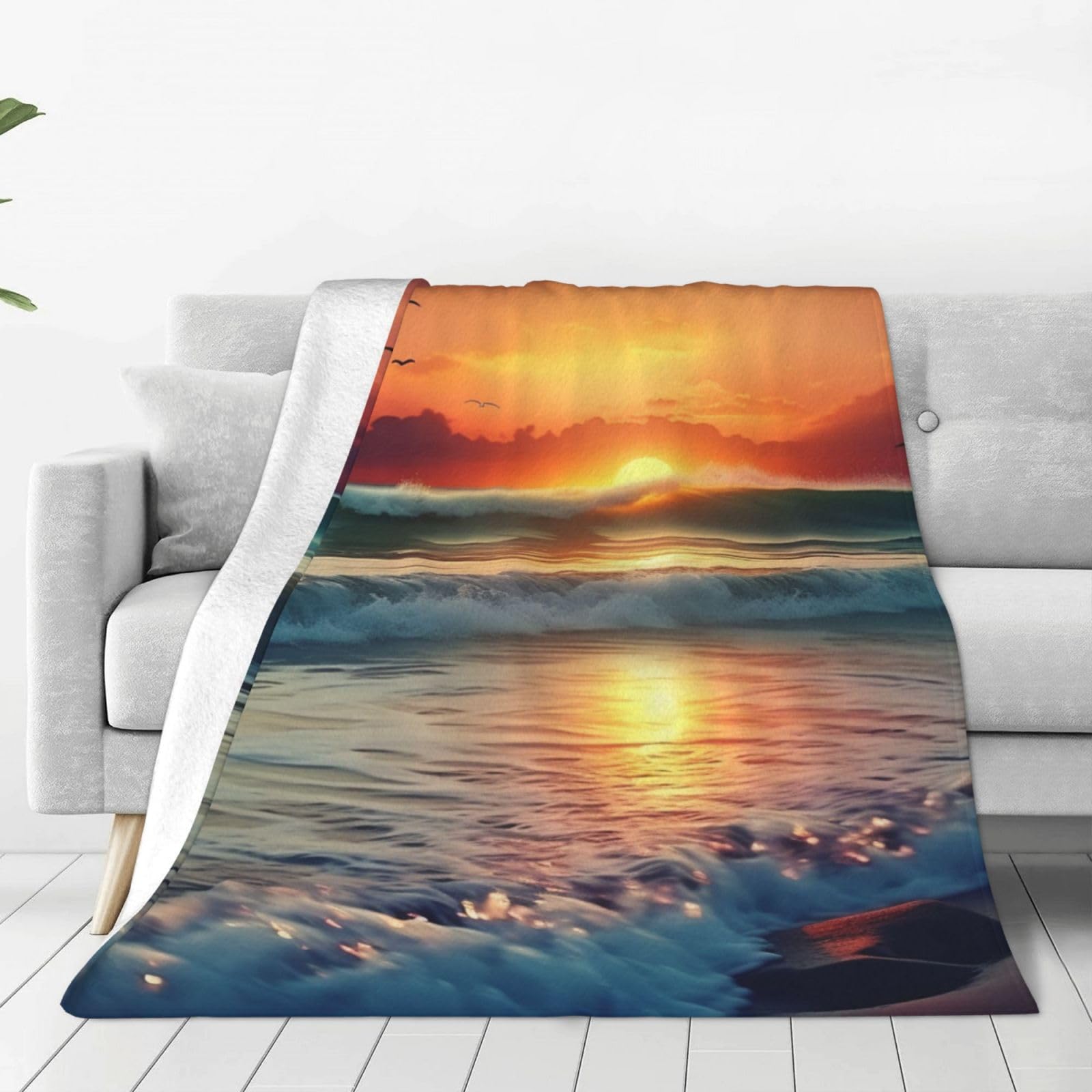 Couverture micro polaire thermique contre le froid format compact 127x101 cm