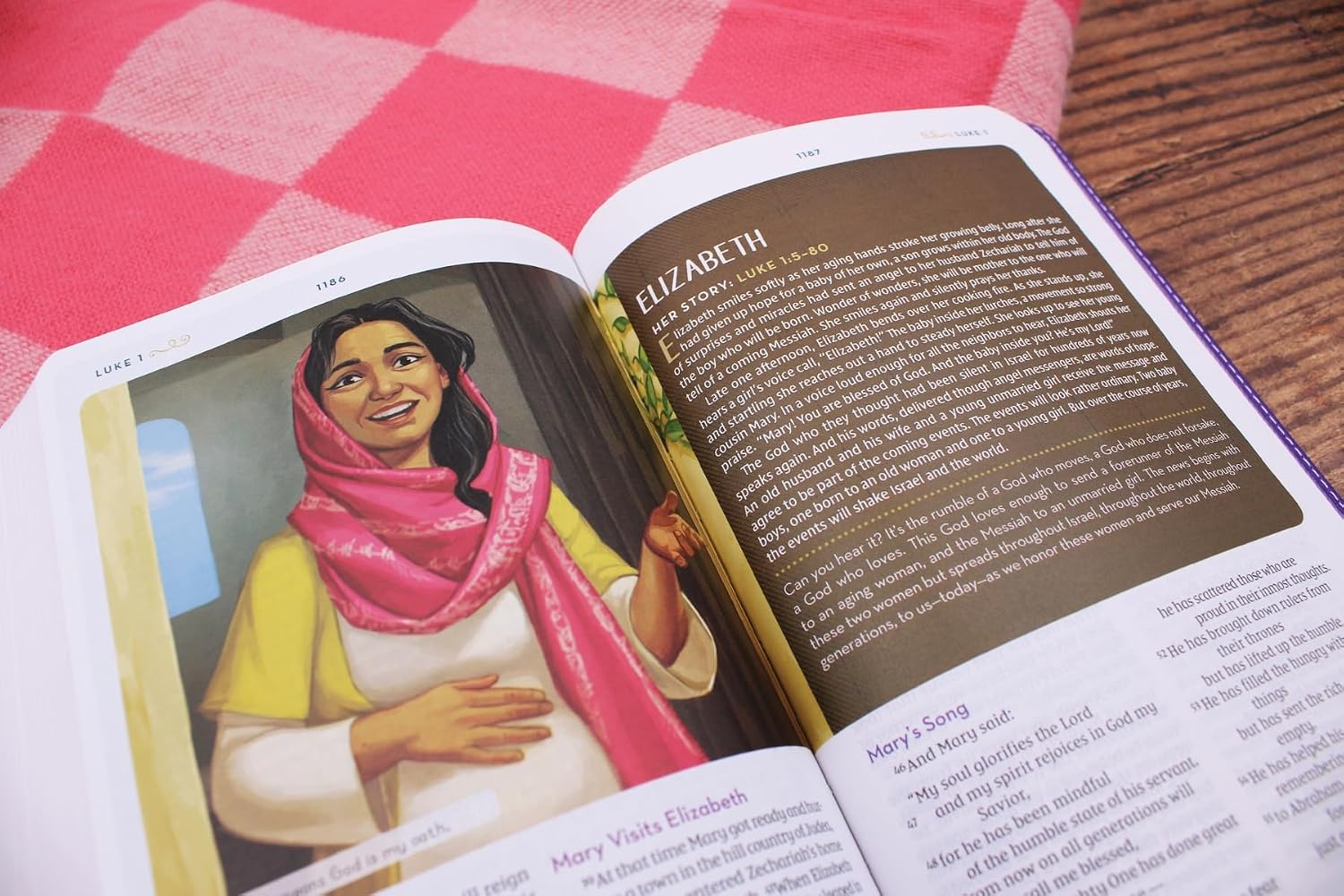 NIV, Kingdom Girls Bible, Full Color, Leathersoft, Purple, Comfort Print: Meet the Women in God's Story (Best Gift for Girls Ages 8-12 to Build Faith, Strength, and Character)