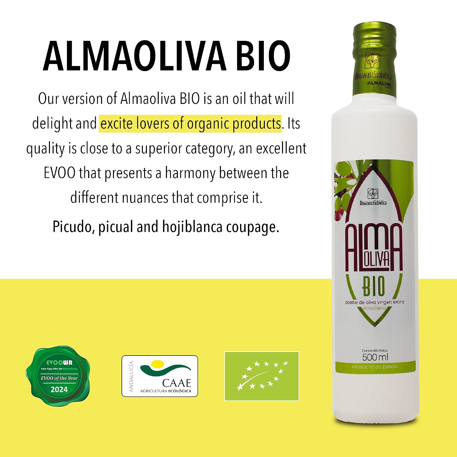 Almaoliva Bio Organic Extra Virgin Olive Oil from Andalusia, Spain