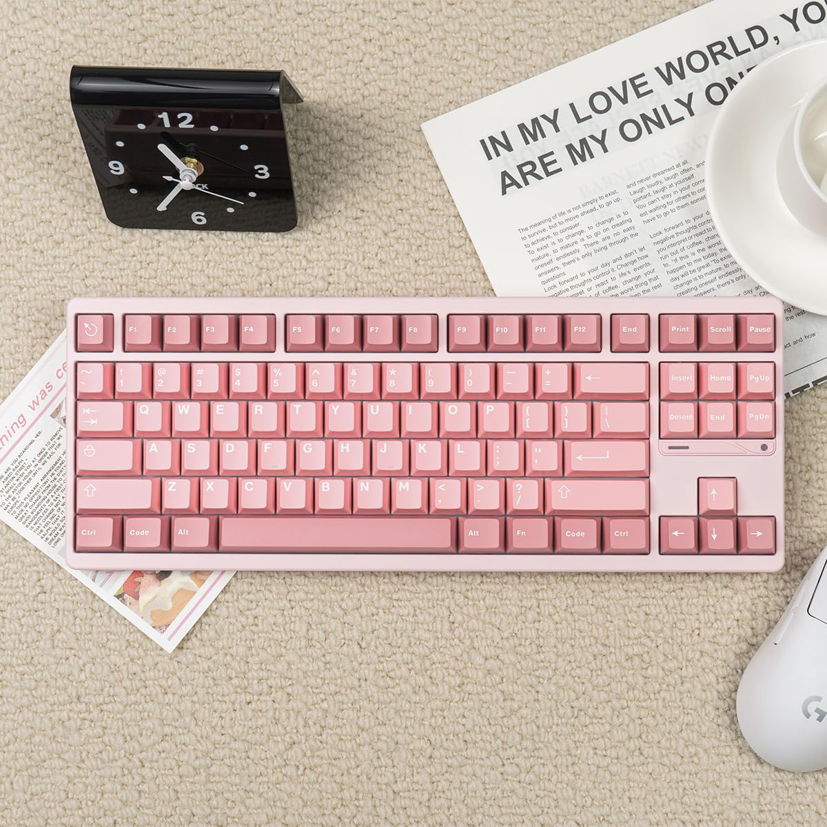 Pink Keycaps 121 Key Double Shot Pink Gradient Keycaps – Cherry Profile ...