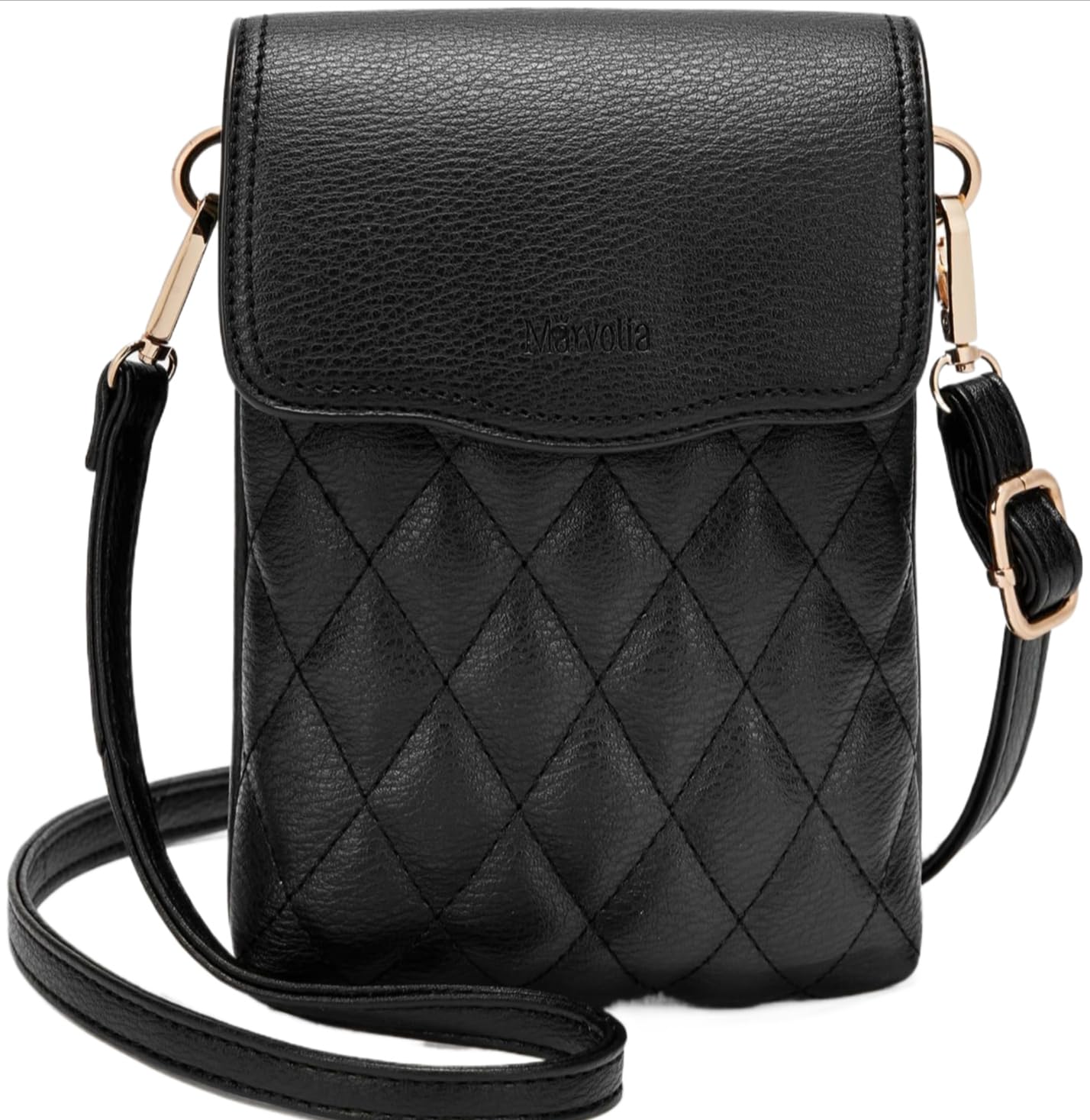 Mini Leather Crossbody Phone Bag for Women Travel-Friendly Shoulder Purse