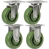 Vista 20 de 4 ruedas resistentes de 1.5 pulgadas, soporte de acero inoxidable para horno de alta temperatura, juego de 4 con capacidad de hasta 2800 libras