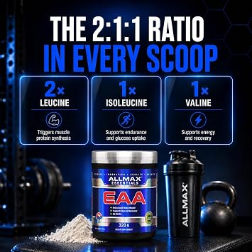 ALLMAX EAA Powder, Unflavored, 320 g, 30 Servings