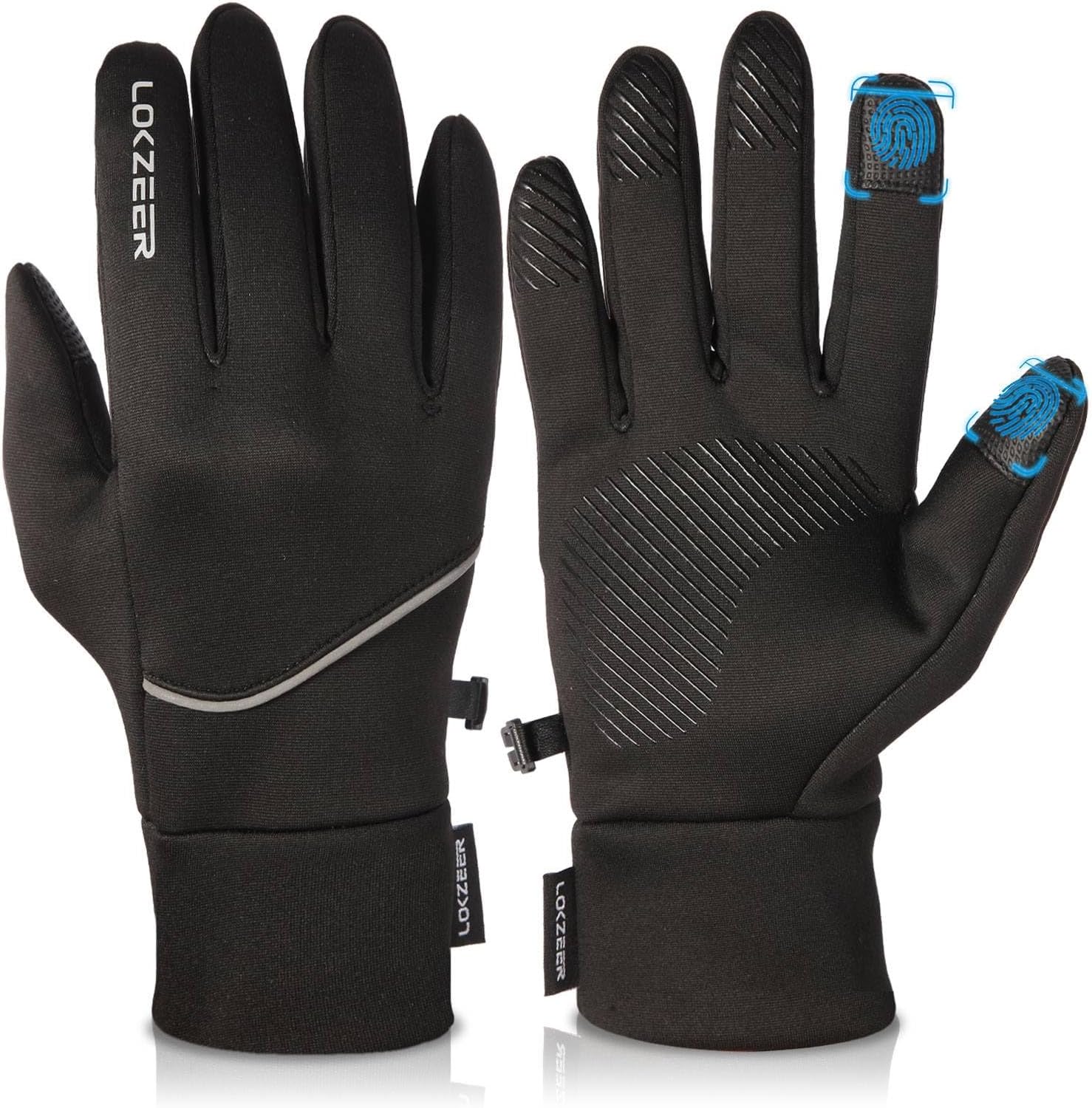 Winter Cycling Gloves for Men Women: Wind Waterproof Thermal Gloves with Touchscreen & Anti-Slip Palm, Lightweight Warm Gloves for Biking, Running, Hiking & Winter Sports